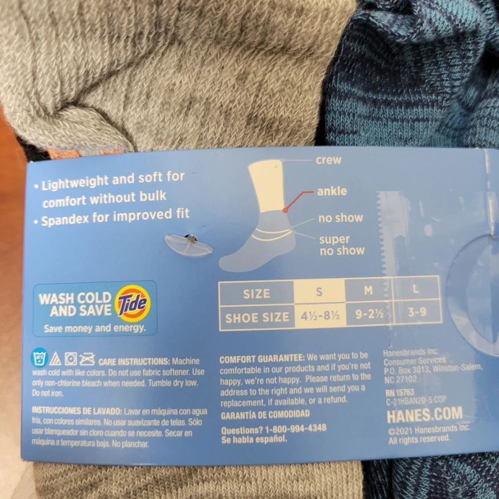 Hanes Boys' Ankle Socks Small (4.5-8.5) 20 Pack Nwt